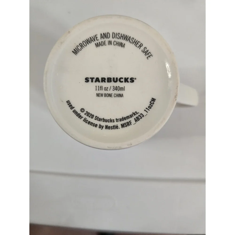 Starbucks Holiday 2020 Coffee Mug Pinetree Christmas Light 11 oz- New Bone China